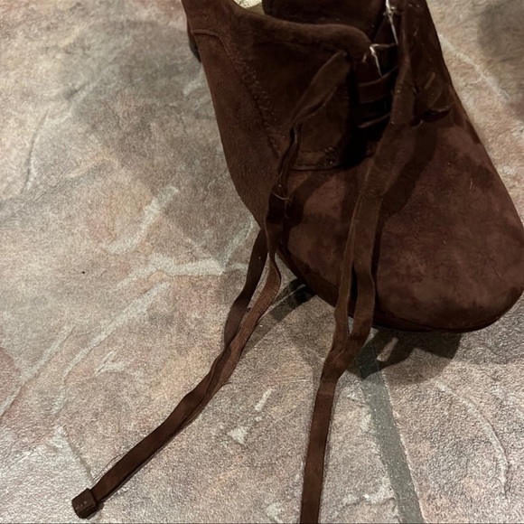 Guess Leather Platform Lace-up Heels Sz 10 - Picture 7 of 10